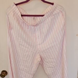 Victoria's Secret Pink and White Striped Pajama Bottoms